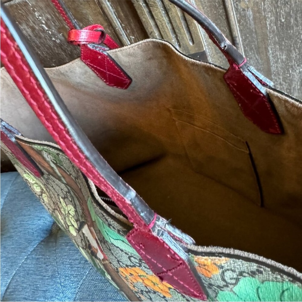 Gucci Multicolor Bird Print Tote - Picture 11 of 16